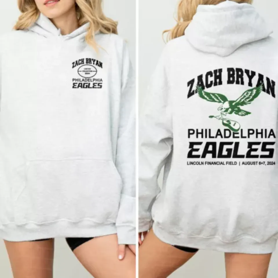 Zach Bryan Philadelphia Lincoln Financial Field Eagles Hoodie