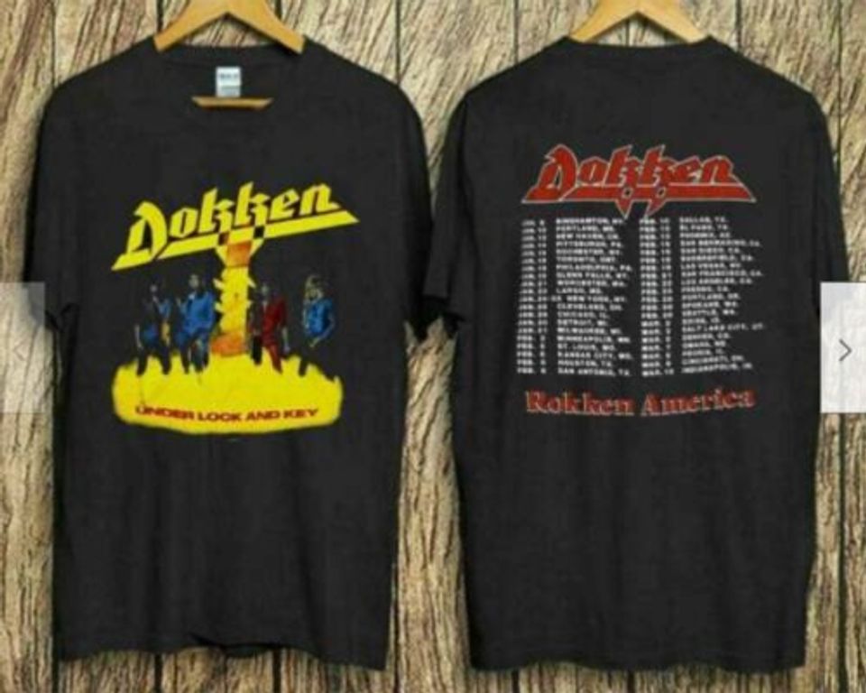 Dokken Tshirt, Dokken Under Lock And Key Tour 1985 T-Shirt