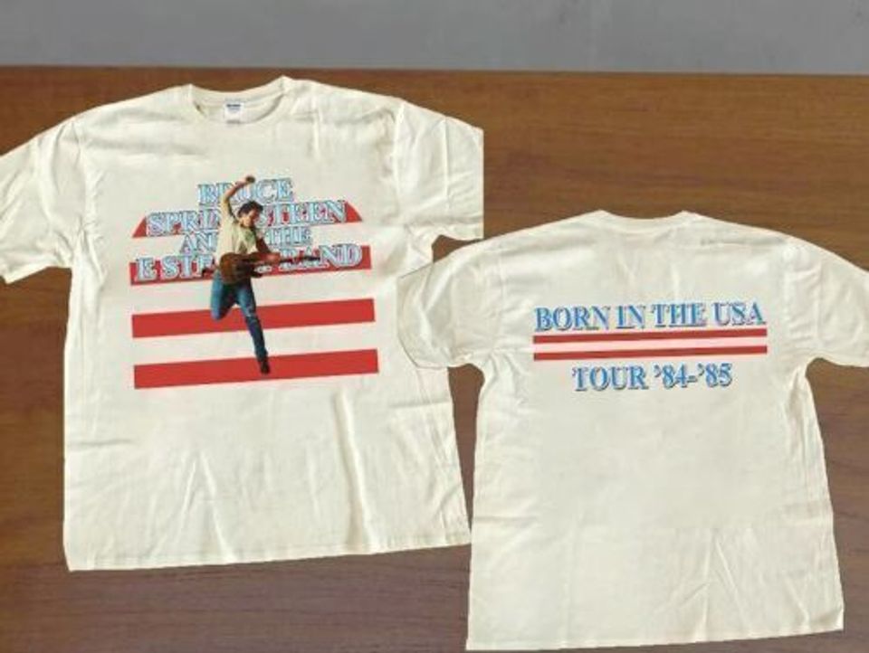 Vintage Bruce Springsteen and E Street Band Born in The USA Tour 84-85 T-Shirt
