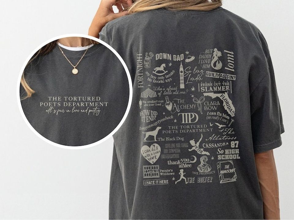 Tortured Poets Department Album Song Track List Graphic Shirt , TTPD Taylor Swift Fan Gift