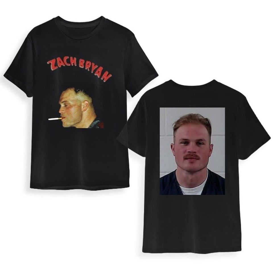 Zach Bryan, Zach Bryan Mugshot Shirt, Zach Bryan Shirt, Zach Bryan Gift Idea, Mugshot Tee