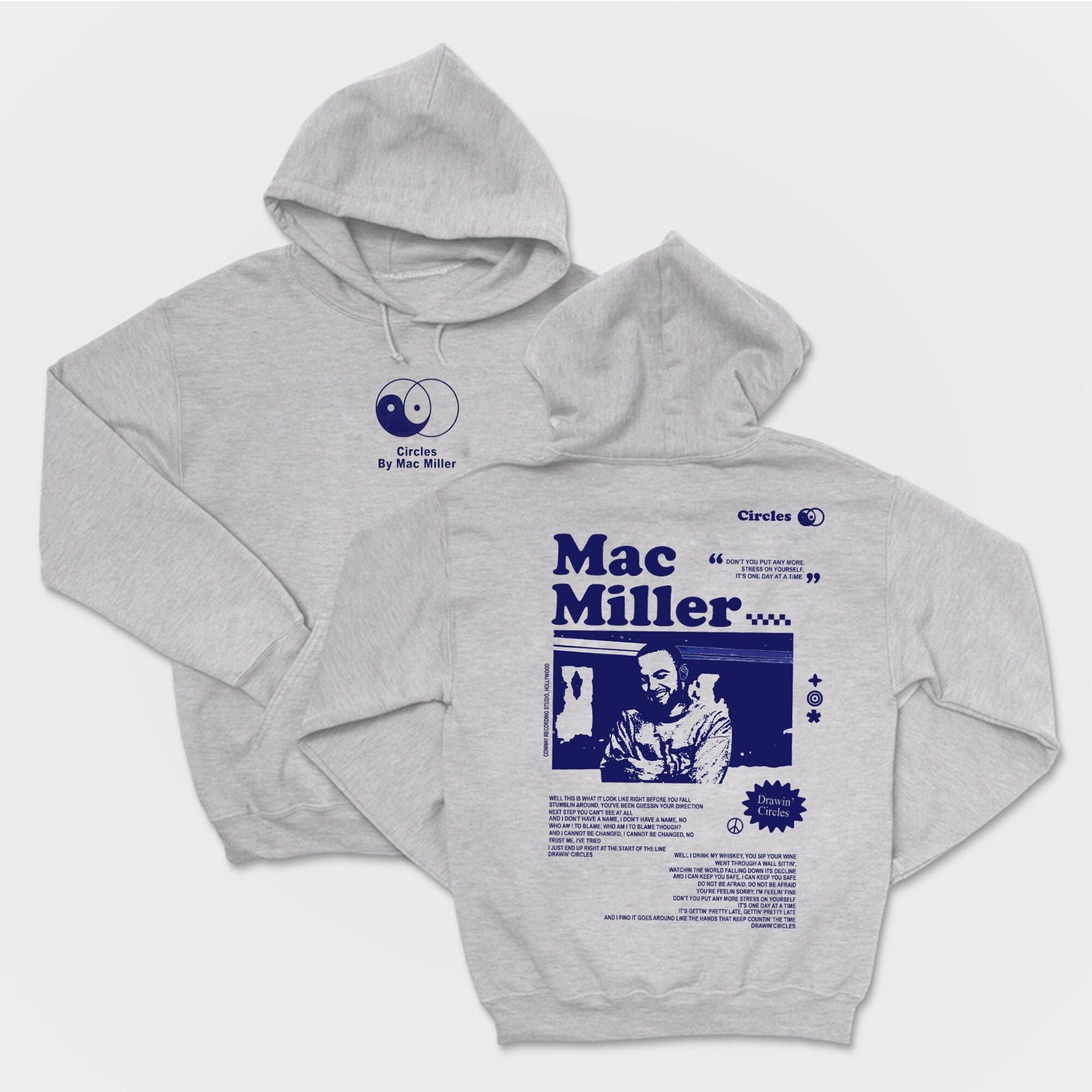 Mac Miller Circles Hoodie, Mac Miller Merch For Fans, Vintage Style Unisex Hoodie, Gift For Him And Her