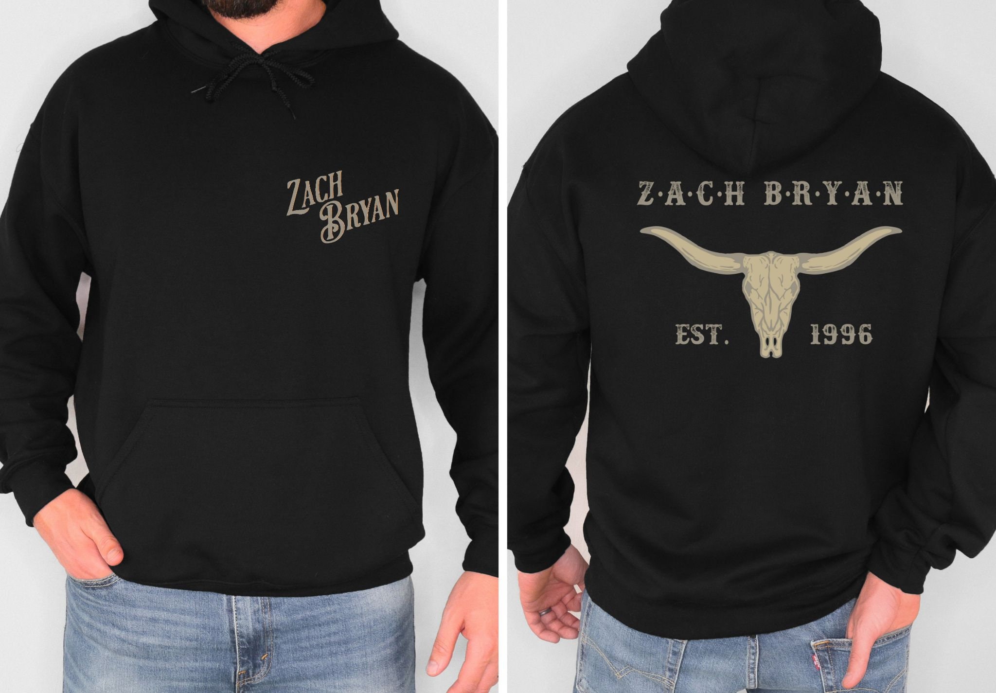 Zach Bryan Est 1996 Hoodie, Zach Bryan Bullhead Hoodie, Tour Hoodie, Music Hoodie, Premium Hoodie, Unisex Hoodie
